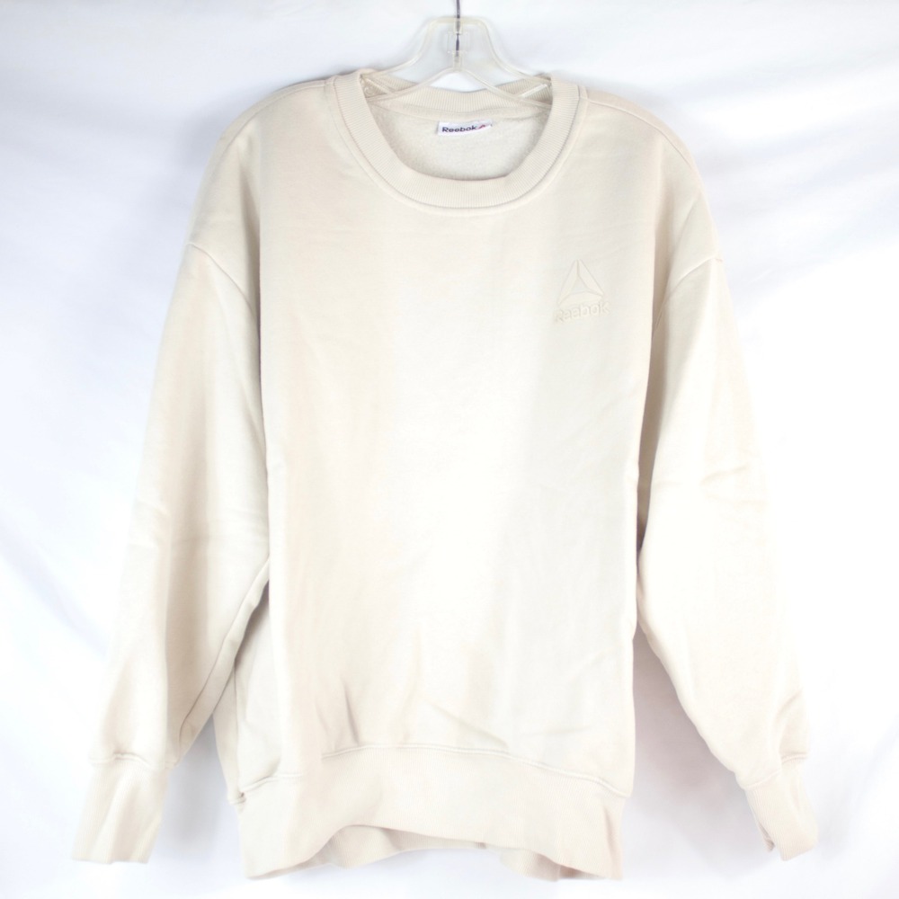 Reebok Cream / Off-White Men's Crewneck Pullover Sweatshirt